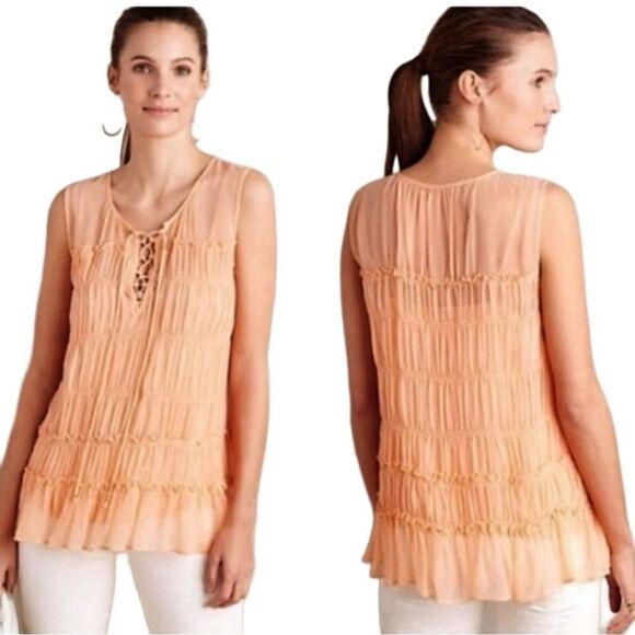 Anthropologie floreat calla lace up blouse - Picture 1 of 11